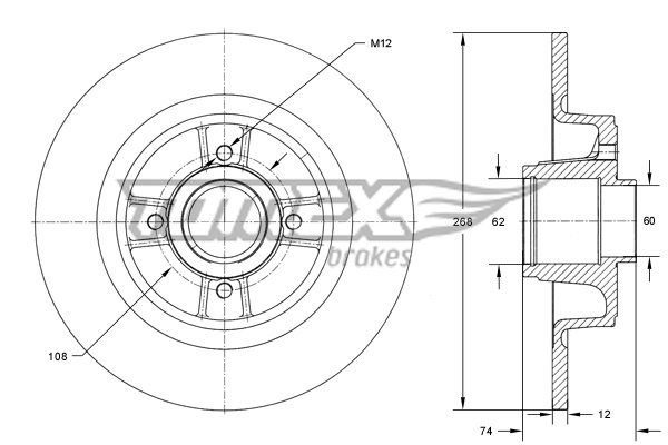 Brzdový kotouč TOMEX Brakes